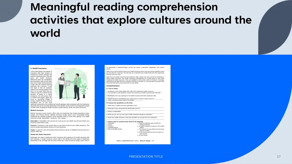 meaningful reading comprehension activities that