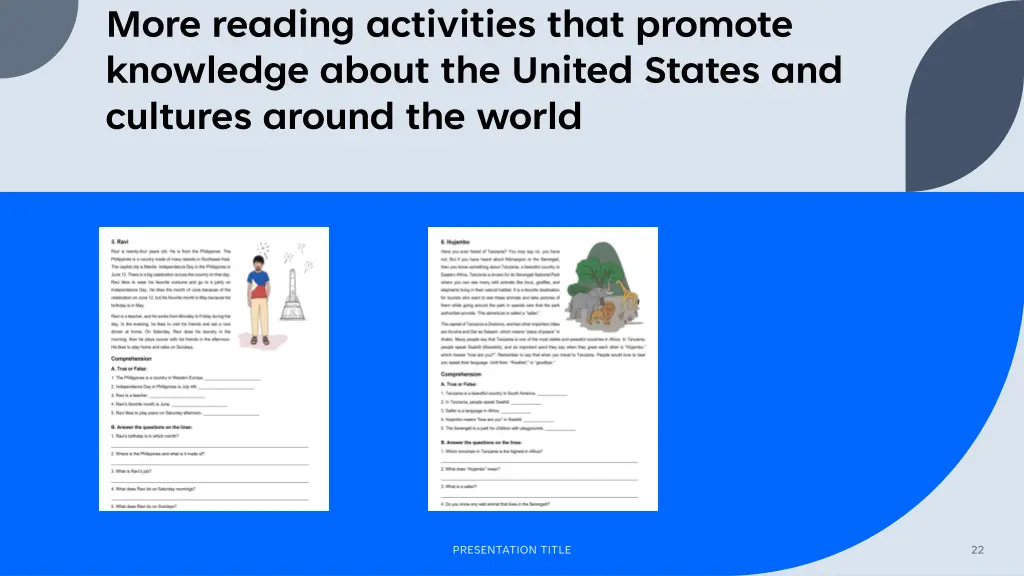 more reading activities that promote knowledge