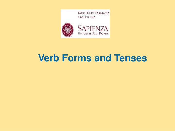 verb forms and tenses