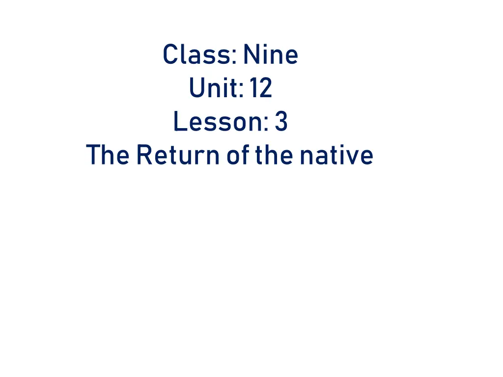 class nine unit 12 lesson 3