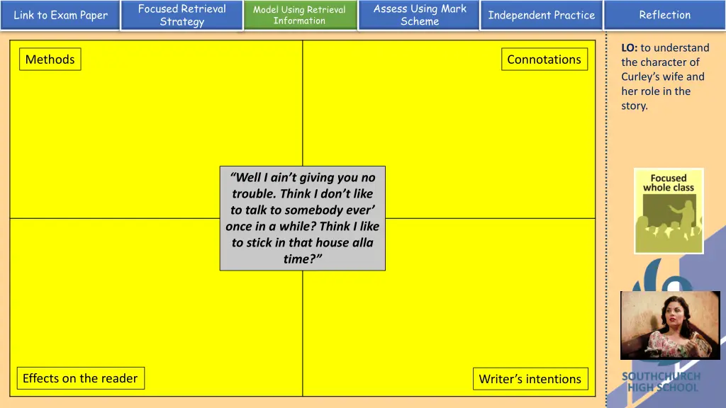 assess using mark scheme 14