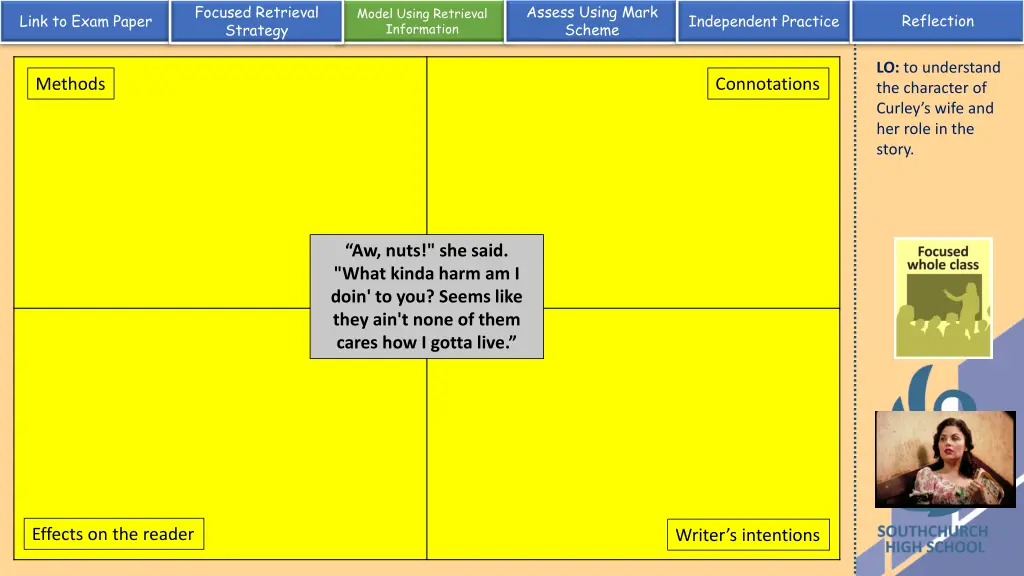 assess using mark scheme 21