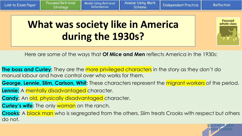 assess using mark scheme 3