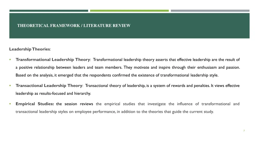 theoretical framework literature review