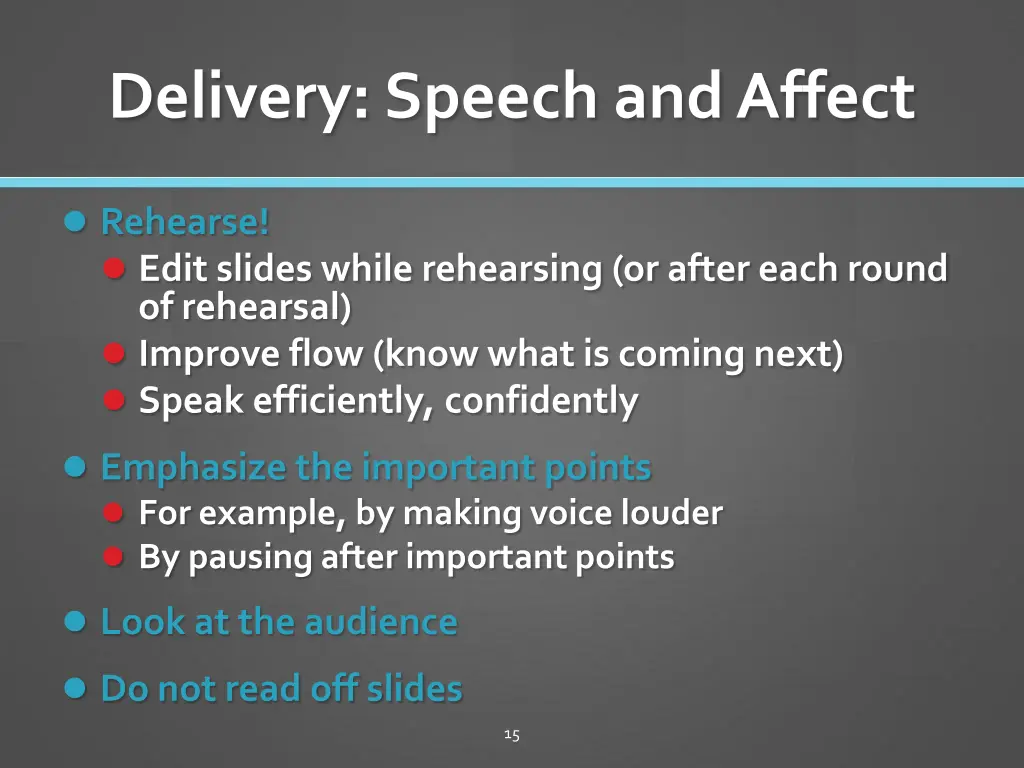 delivery speech and affect
