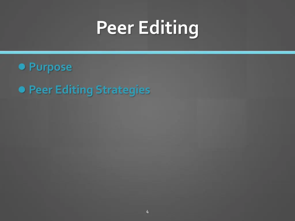 peer editing