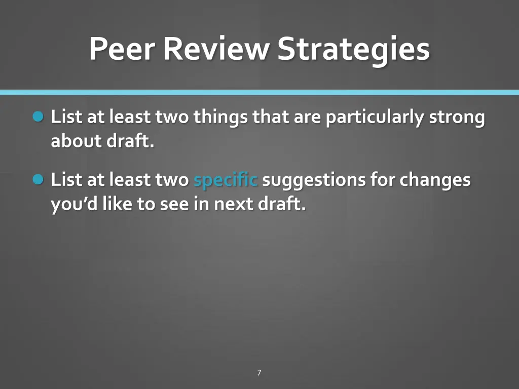 peer review strategies 1