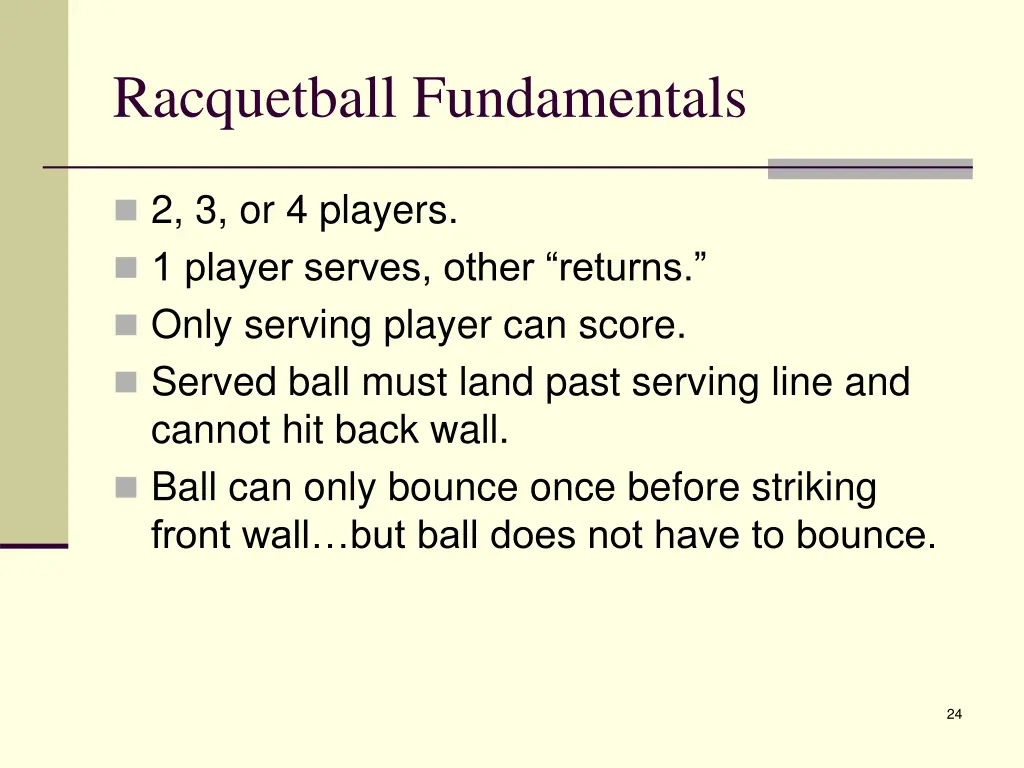 racquetball fundamentals