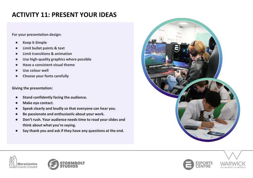 activity 11 present your ideas 3