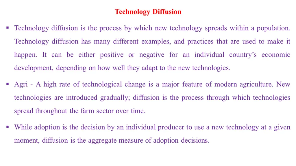 technology diffusion