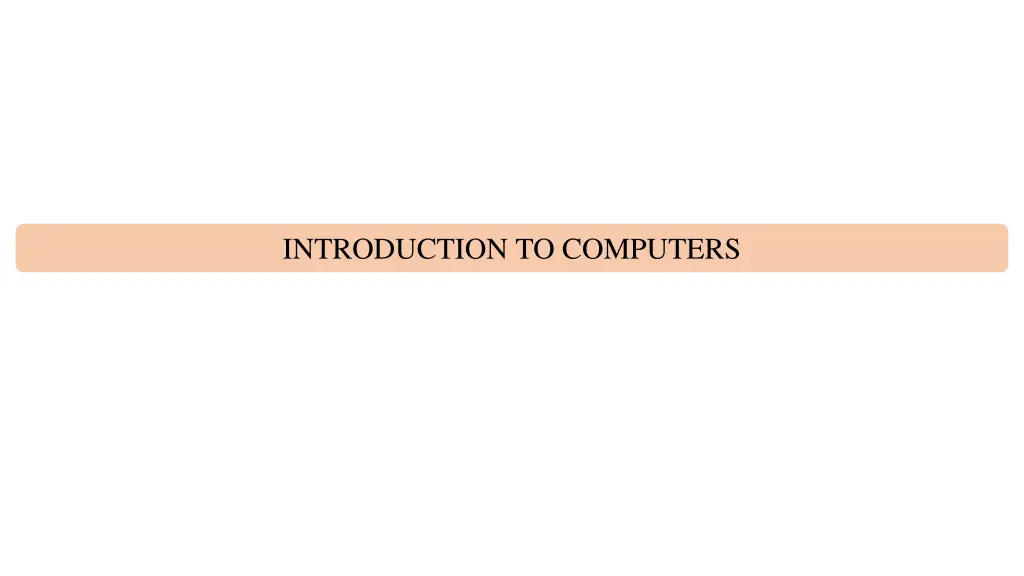 introduction to computers