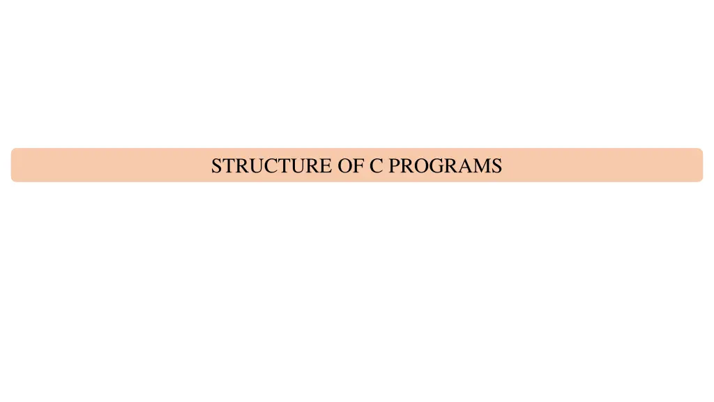 structure of c programs