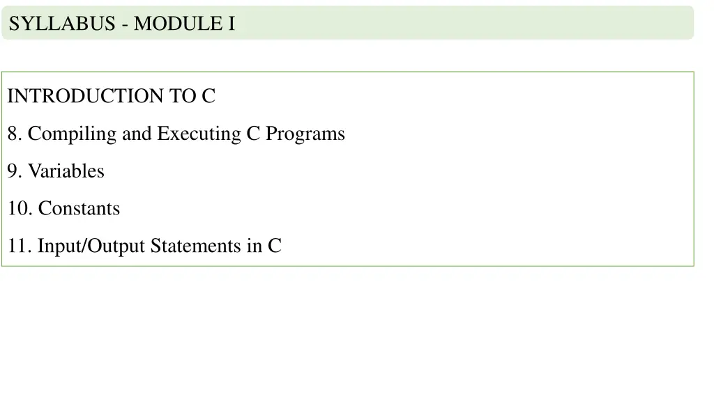 syllabus module i 1