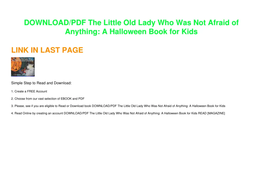 download pdf the little old lady 1