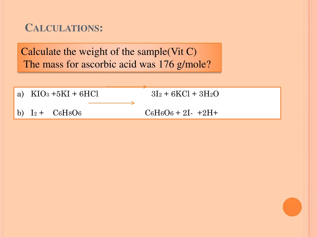 c alculations