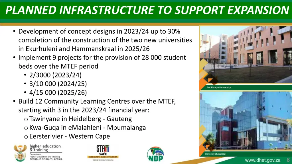 planned infrastructure to support expansion