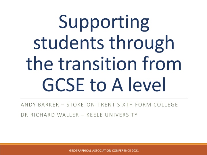 supporting students through the transition from