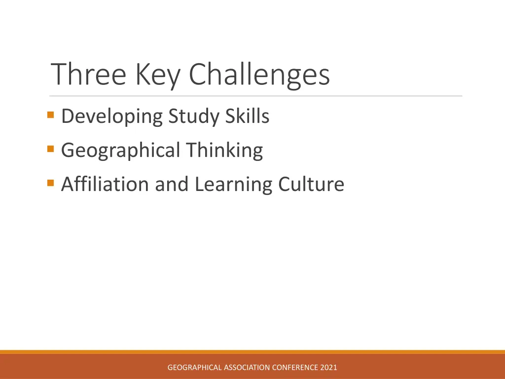 three key challenges developing study skills