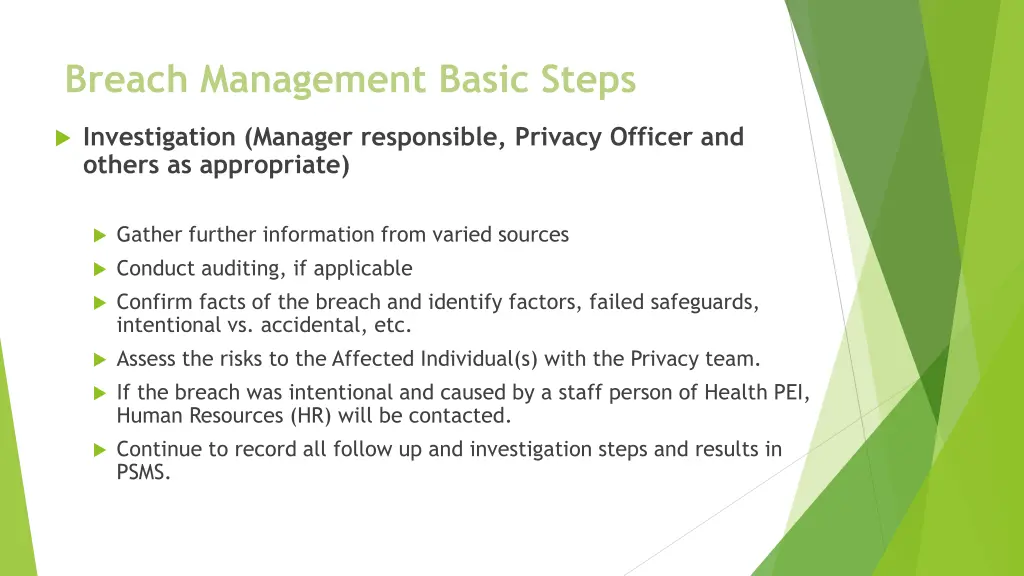 breach management basic steps 1