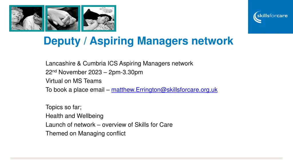 deputy aspiring managers network