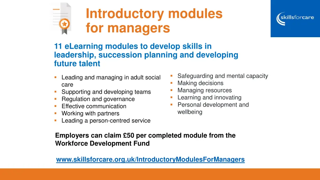 introductory modules for managers