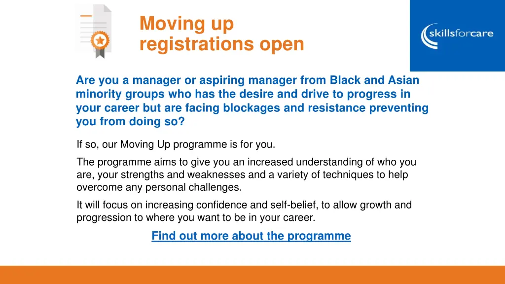 moving up registrations open