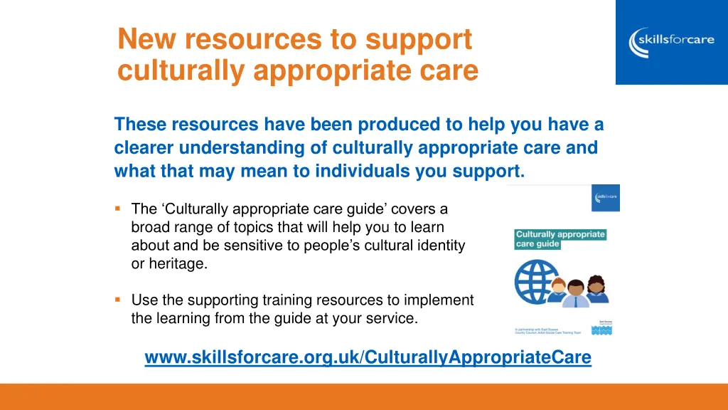new resources to support culturally appropriate