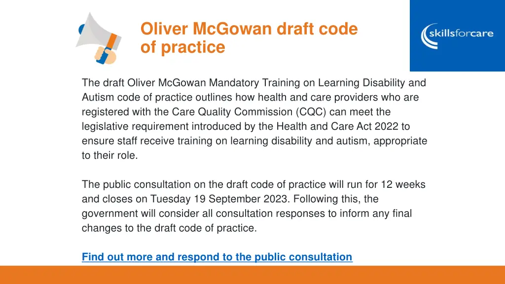 oliver mcgowan draft code of practice