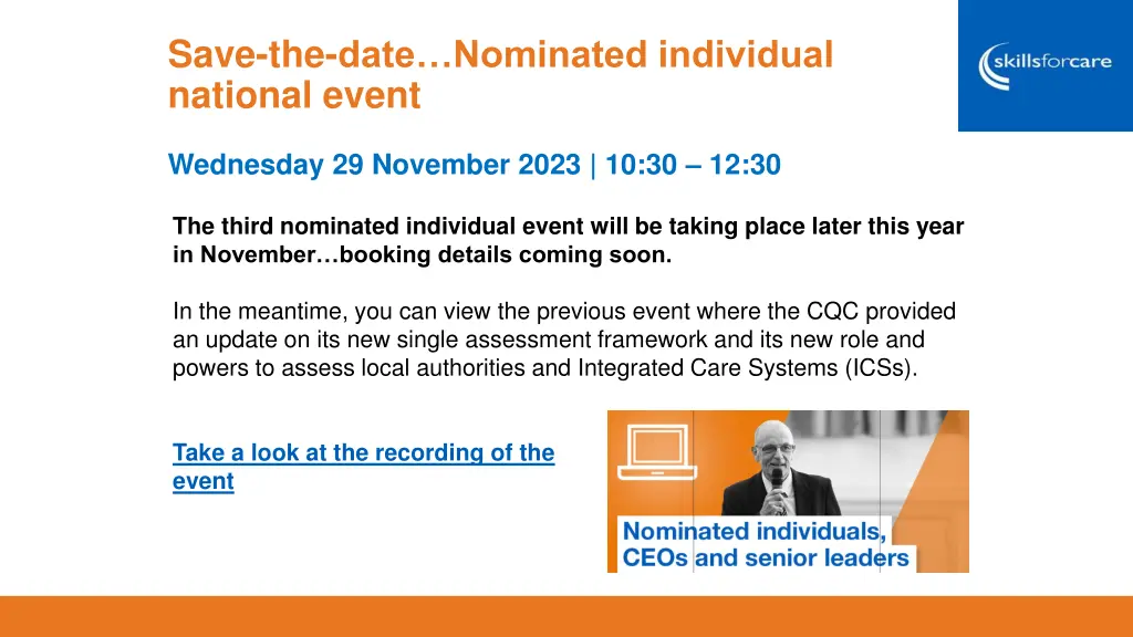 save the date nominated individual national event