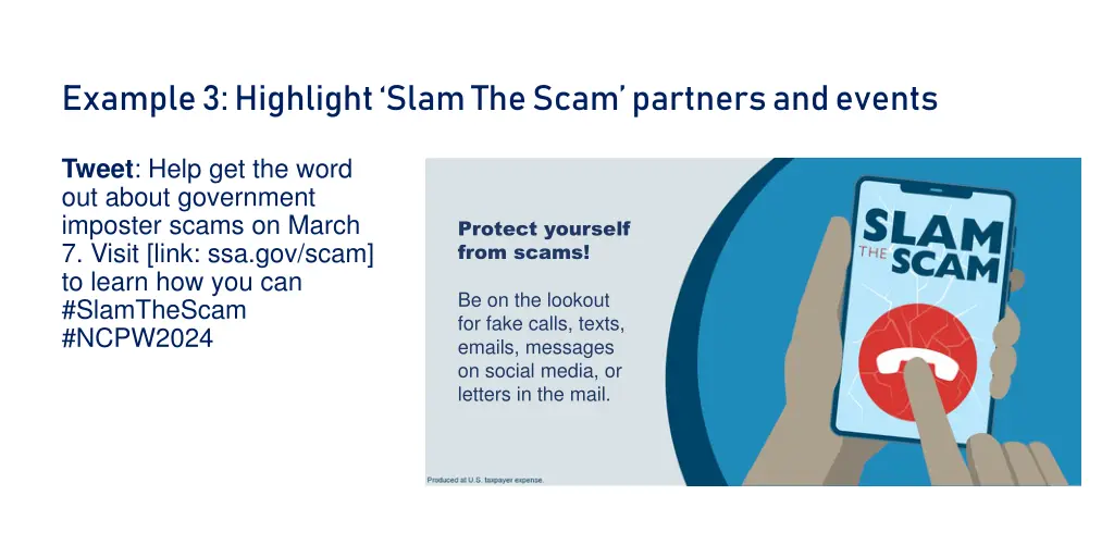 example 3 highlight slam the scam partners