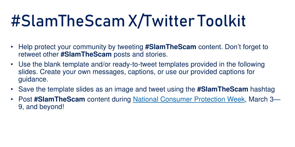 slamthescam x twitter toolkit