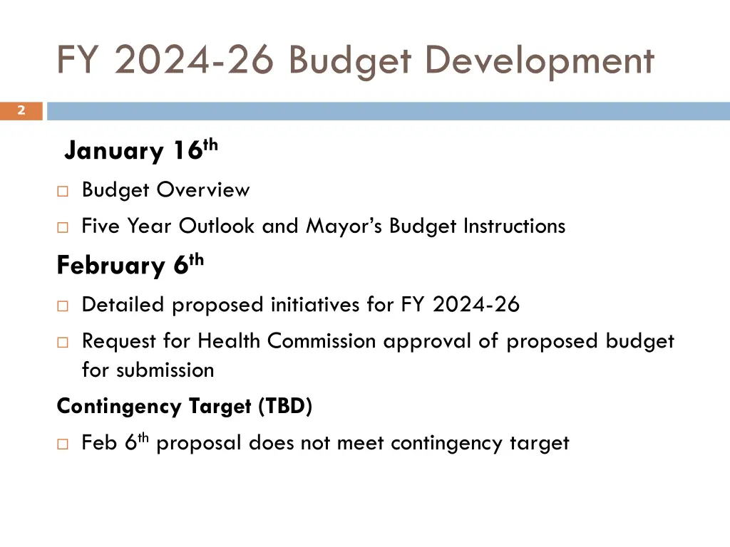 fy 2024 26 budget development