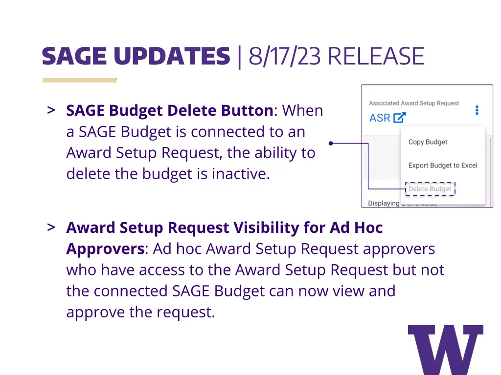 sage updates 8 17 23 release