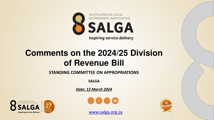 comments on the 2024 25 division of revenue bill