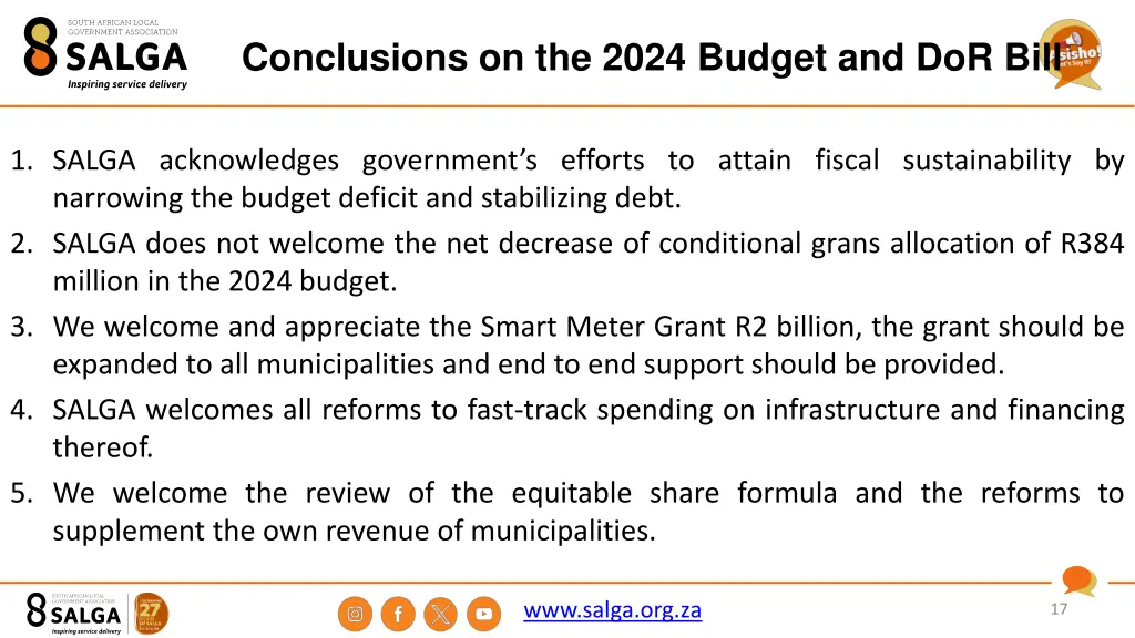 conclusions on the 2024 budget and dor bill