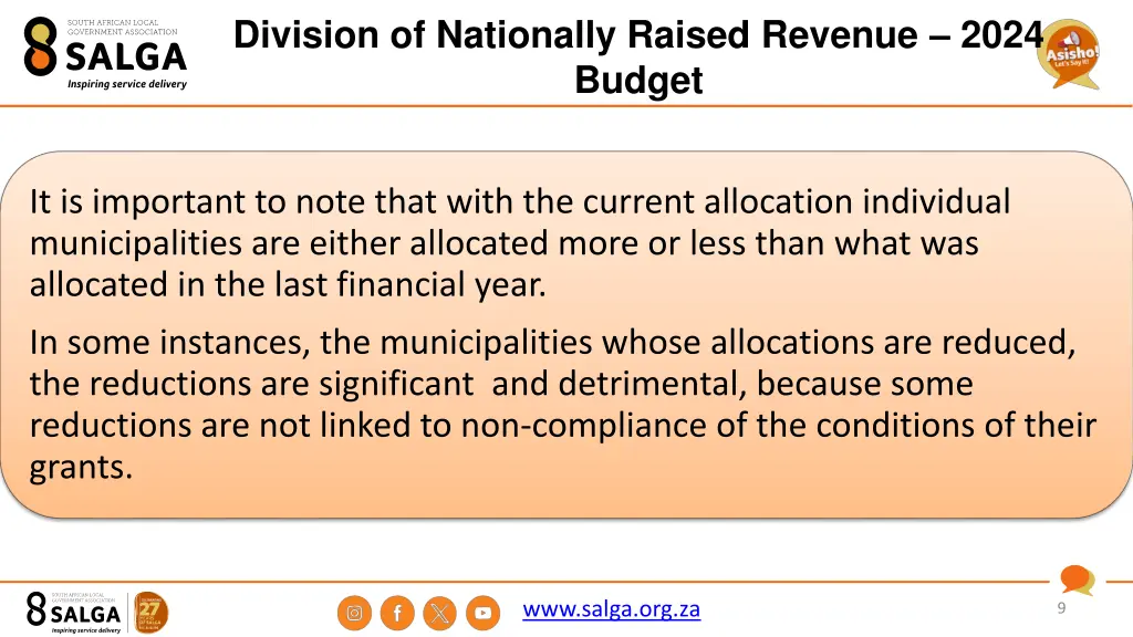 division of nationally raised revenue 2024 budget 2