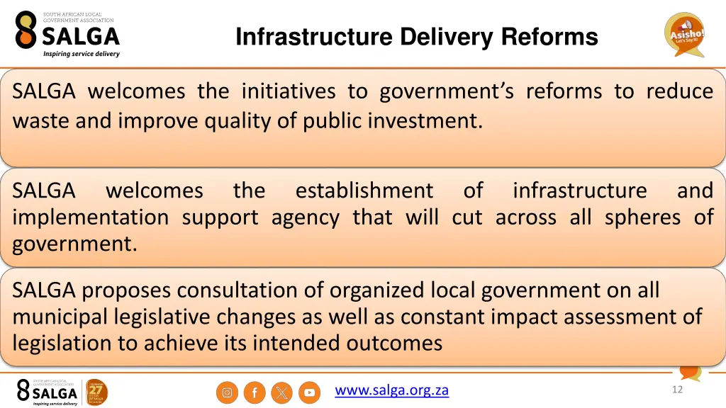 infrastructure delivery reforms