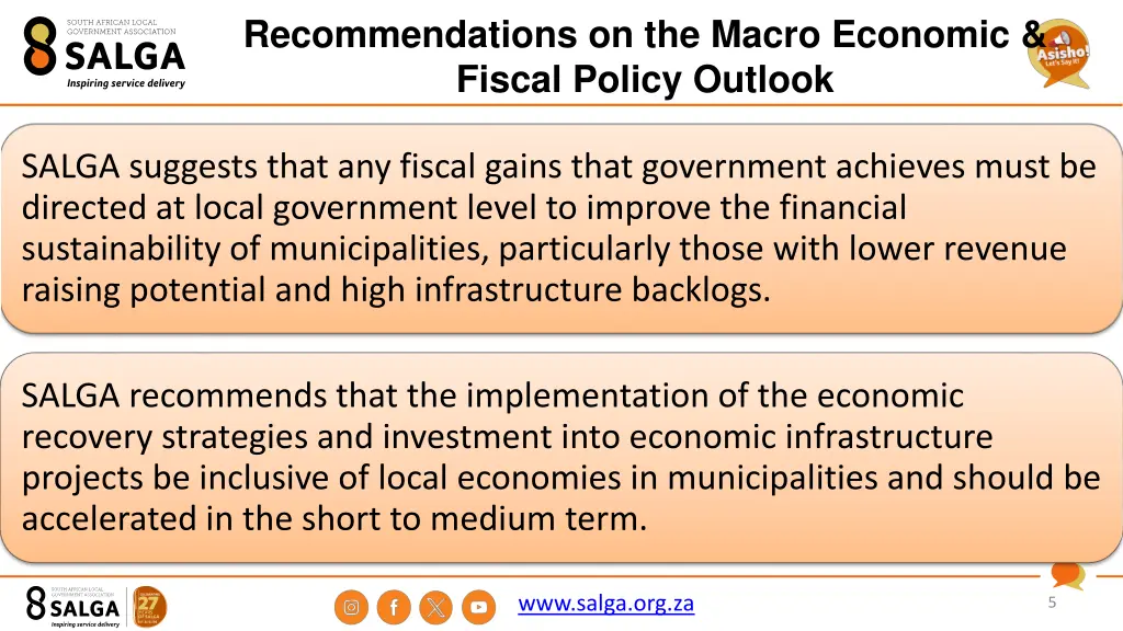 recommendations on the macro economic fiscal