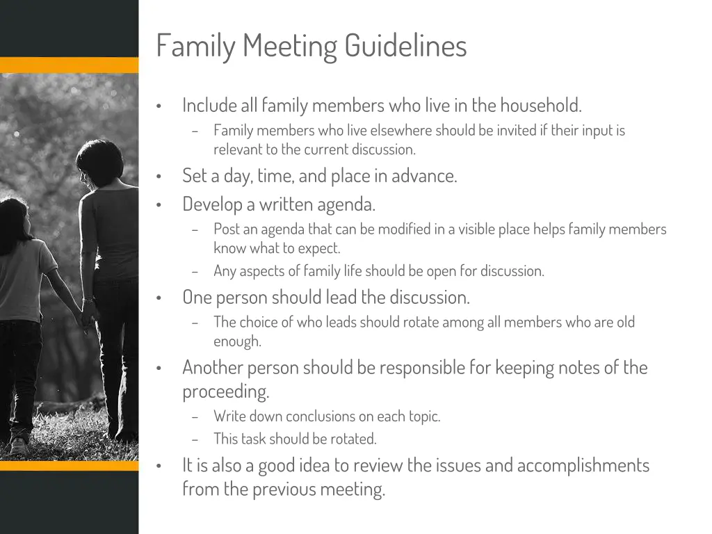 family meeting guidelines