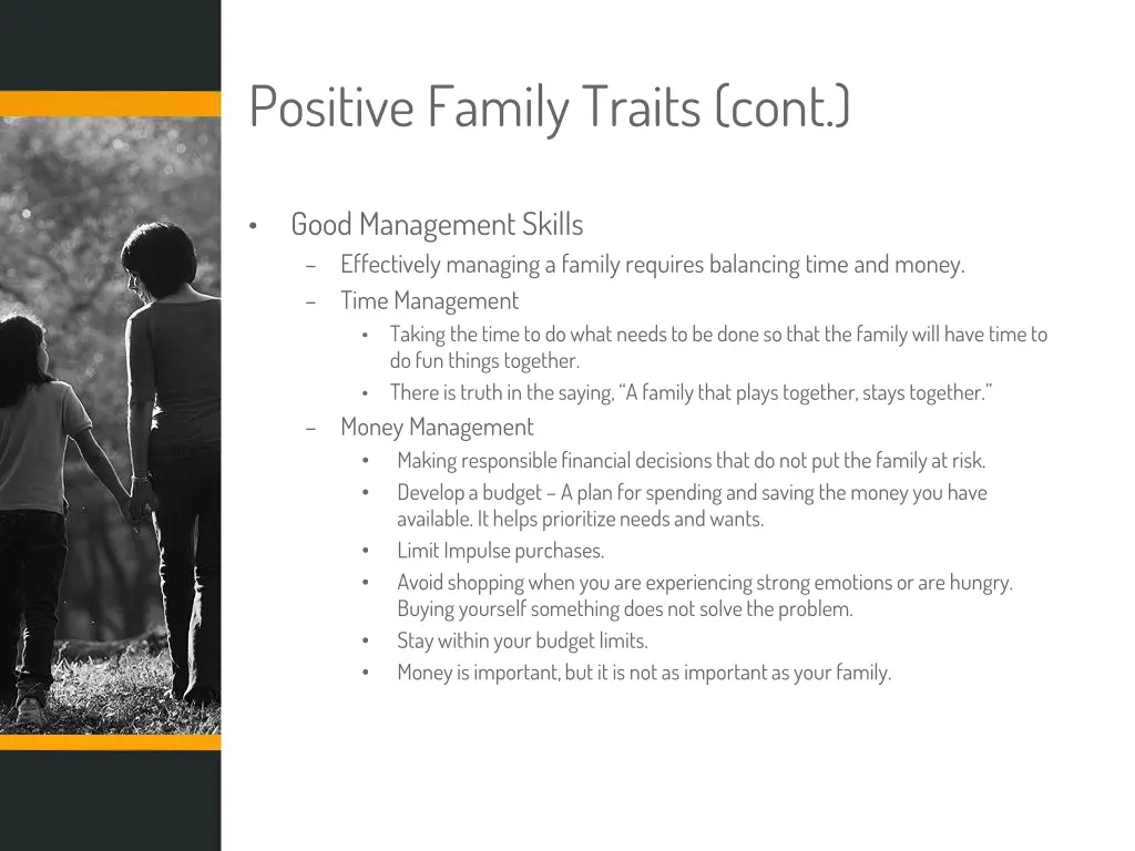 positive family traits cont 1