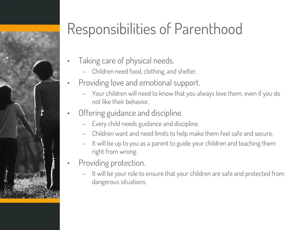 responsibilities of parenthood