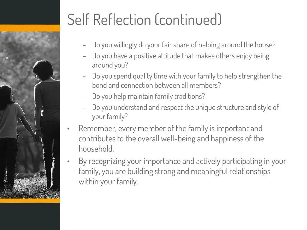 self reflection continued