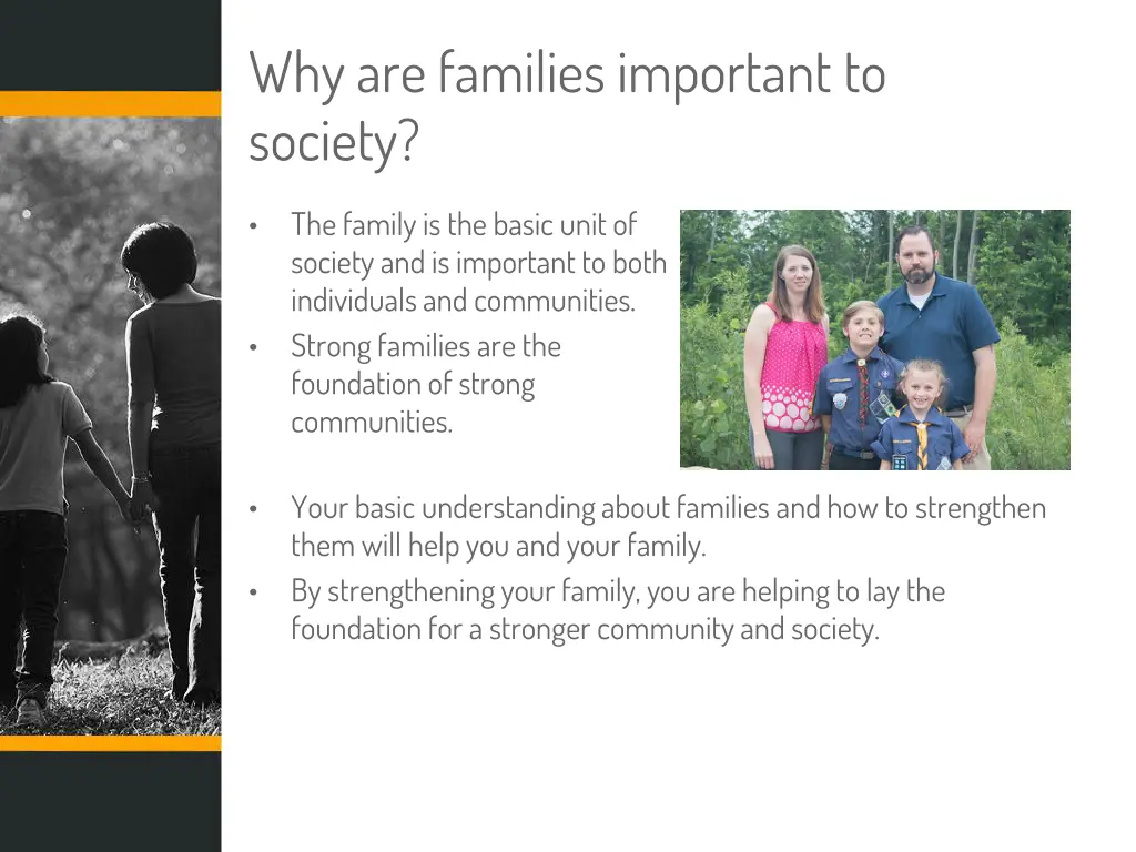 why are families important to society