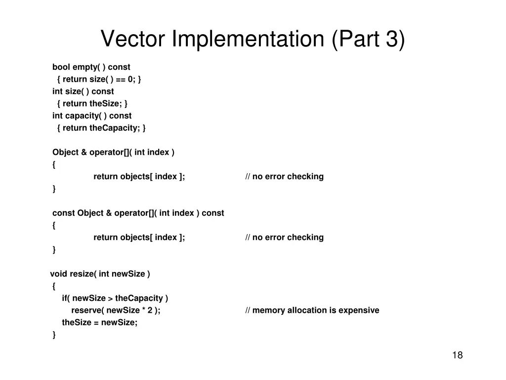 vector implementation part 3