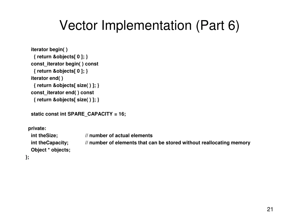 vector implementation part 6