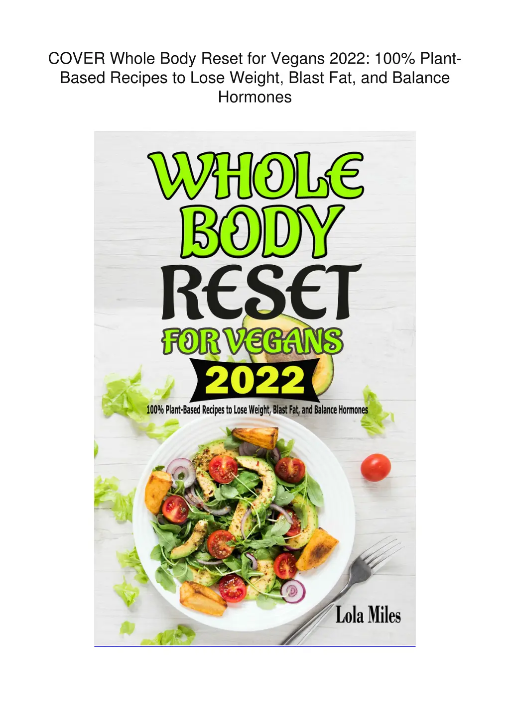cover whole body reset for vegans 2022 100 plant