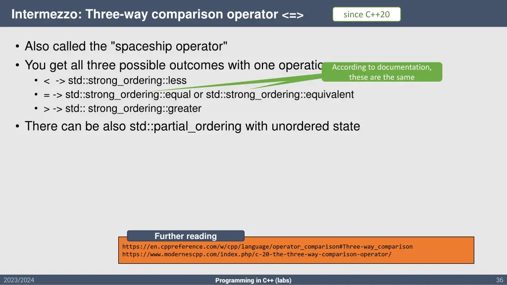 intermezzo three way comparison operator