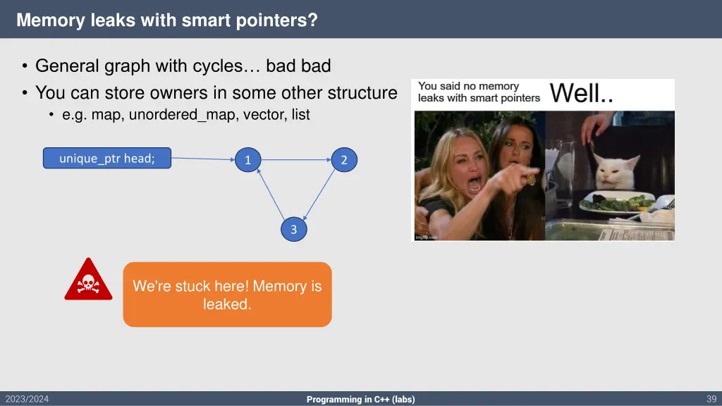 memory leaks with smart pointers 2