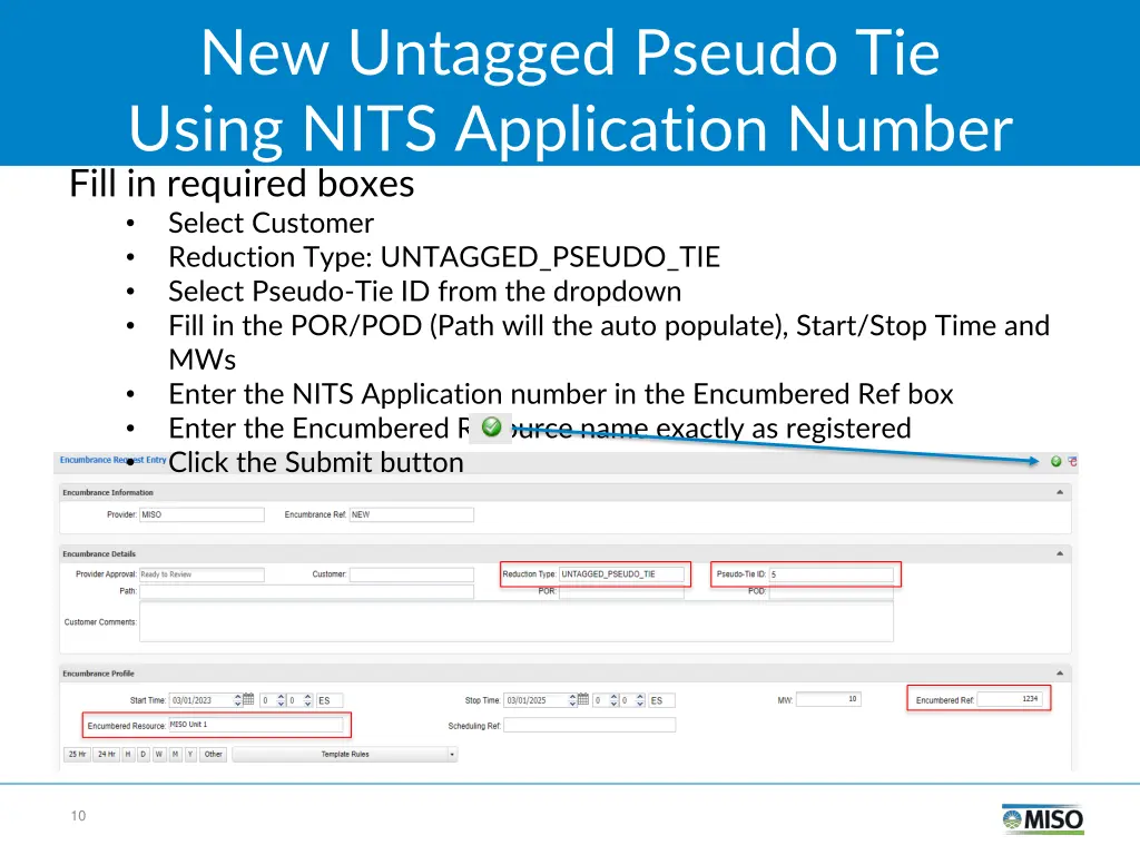 new untagged pseudo tie using nits application