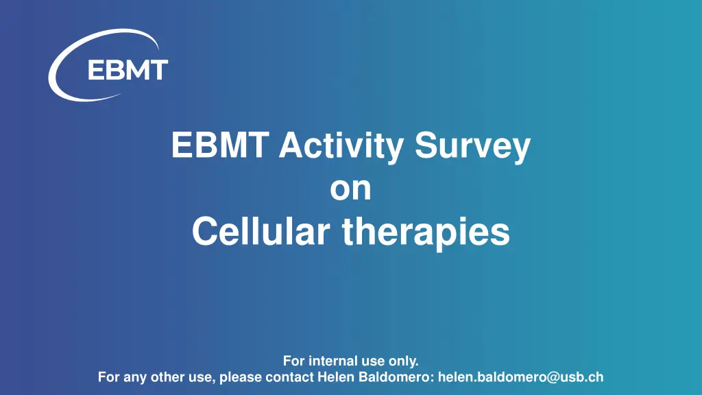 ebmt activity survey on cellular therapies